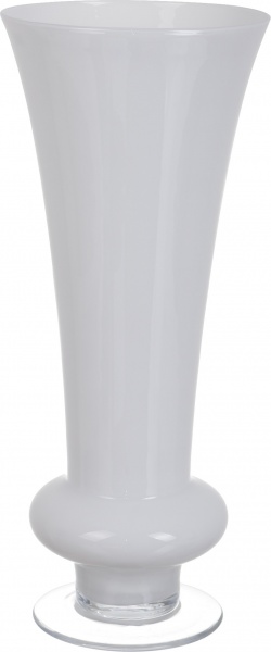 Ваза скляна Wrzesniak Glassworks Уайт 17-7633A 60 см білий 