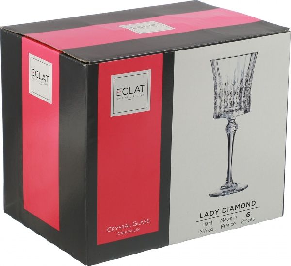 Набор бокалов для вина Lady Diamond 190 мл 6 шт. L9744 Eclat
