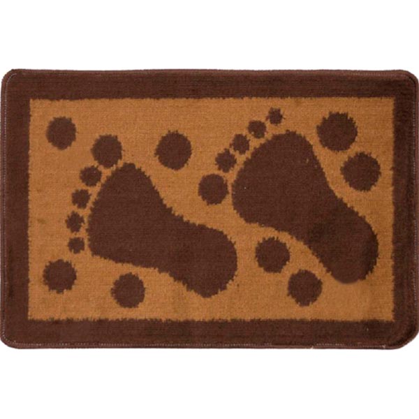 Килимок для ванної кімнати Dariana Лапки 40х60 коричневий