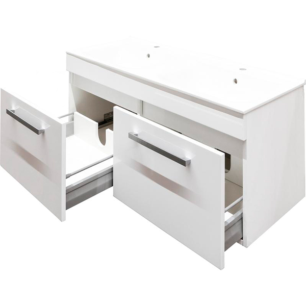 Тумба подвесная Сансервіс Двойная 150 под умывальник Двойной белый