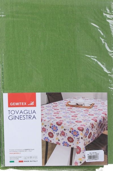 Скатерть Ginestra 140x180 см зеленый Gemitex 