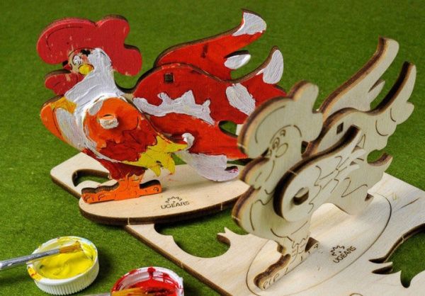 Раскраска UGEARS Петушок