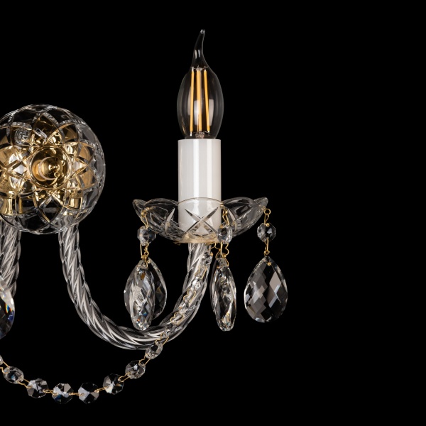 Бра ArtGlass 2x40 Вт E14 латунь/кришталь E 0013/02/20 CL 