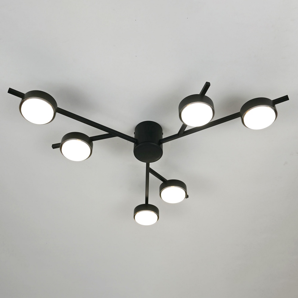 Люстра потолочная Victoria Lighting 6xGX53 черный Singapore/PL6 black