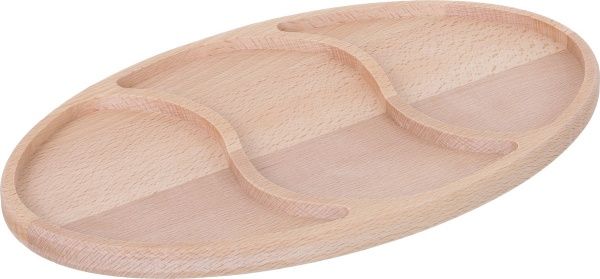 Таця Менажниця овальна 35x22 DM-10 дерево WoodSteel 