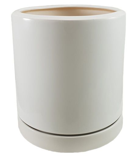 Горщик керамічний Резон Цикорій круглий 3,3 л білий (Р277біл) 