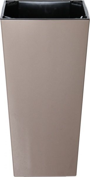 Горщик пластиковий Plastkon ELISE глянцевий квадратний 52,2л коричневий 