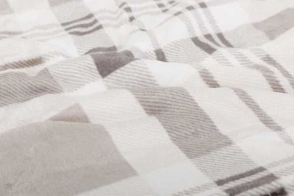 Плед двосторонній Square 160x200 см білий із бежевим La Nuit 