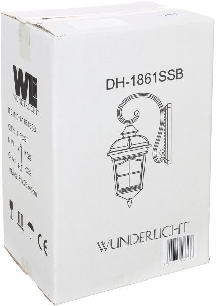 Світильник садовий WunderLicht E27 100 Вт IP44 DH-1861SSB 