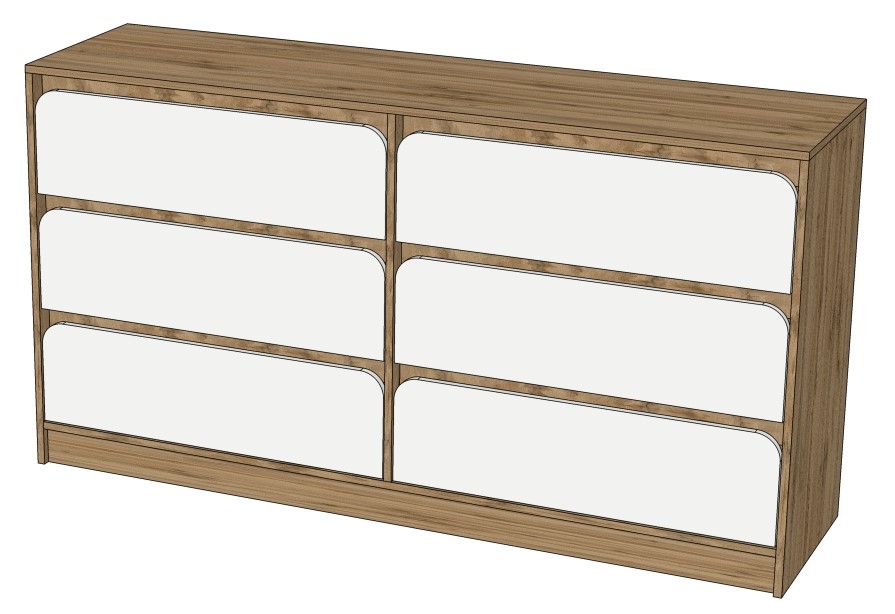 Комод Lion Арт-3 1600x800x430 мм дуб аппалачи/нимфея альба