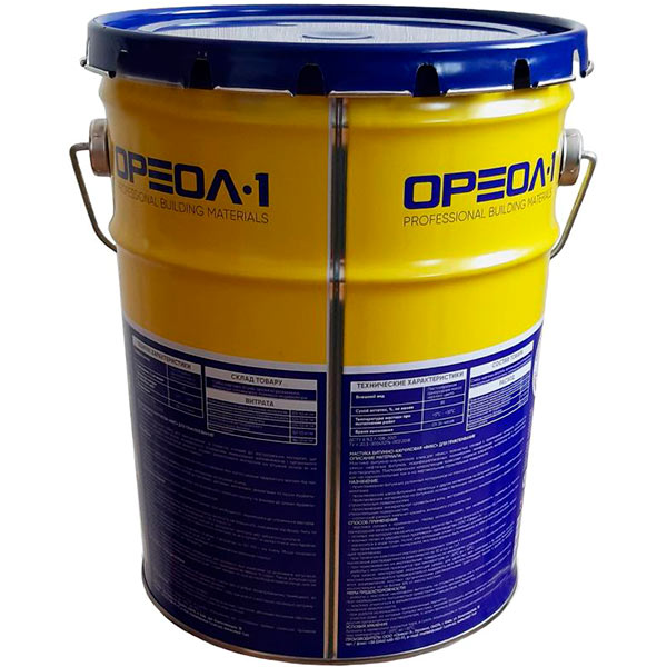 Мастика бітумно-каучукова Ореол-1 Фікс 12 кг