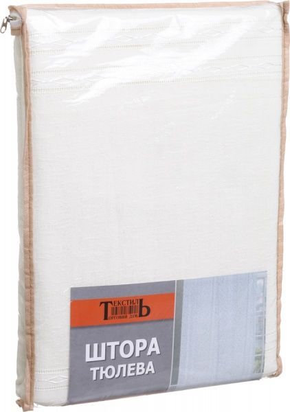 Тюль FAN RHOMBUS SLUB-1 205х300 см молочна