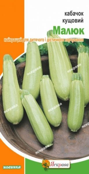 Семена Яскрава кабачок Малюк кустовой 3г (4823069812522)