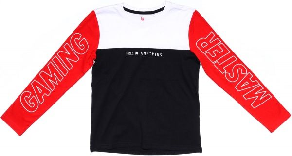 Футболка для хлопчиків LINCOLN&SHARKS 2H3912 р.158 біло-червоно-чорний 