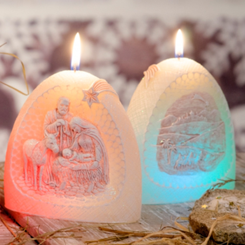 Свічка зі світлодіодним підсвічуванням Різдвяна ніч Bartek Candles