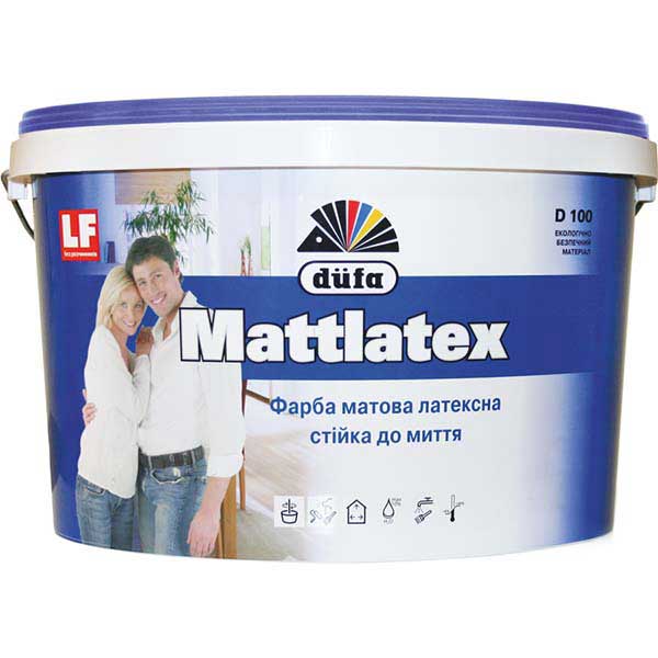 Фарба латексна Dufa Mattlatex D100 мат 1,4кг 