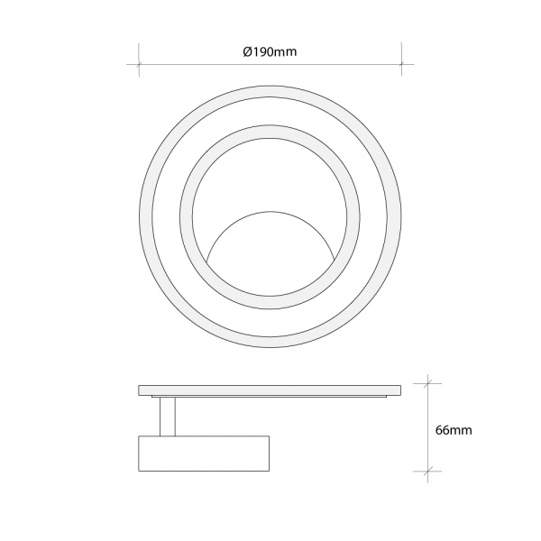 Бра Светкомплект WL-ML-2R 1x12 Вт черный 