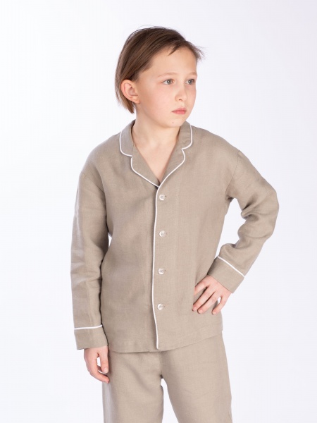 Пижама для мальчиков Эдельвика р.146 бежевый 375-22/00 