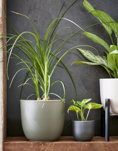 Вазон керамічний Edelman Tusca 28 см круглий 11,9 л зелений оливковий (1057292) 