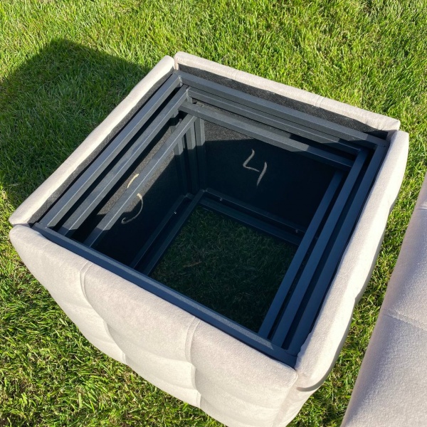 Пуф-трансформер з бежевого велюру 5 в 1 бежевий 