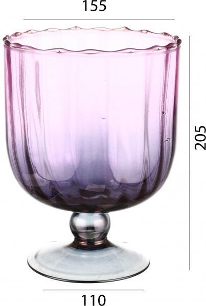 Кубок декоративный HOFF Giardino 15x20 см 20 см лиловий 