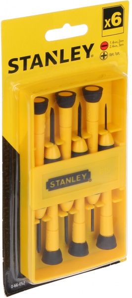 Набір викруток Stanley прецизійні Instrument набір 6 шт. 1,4 мм cтандарт×130 мм 0-66-052