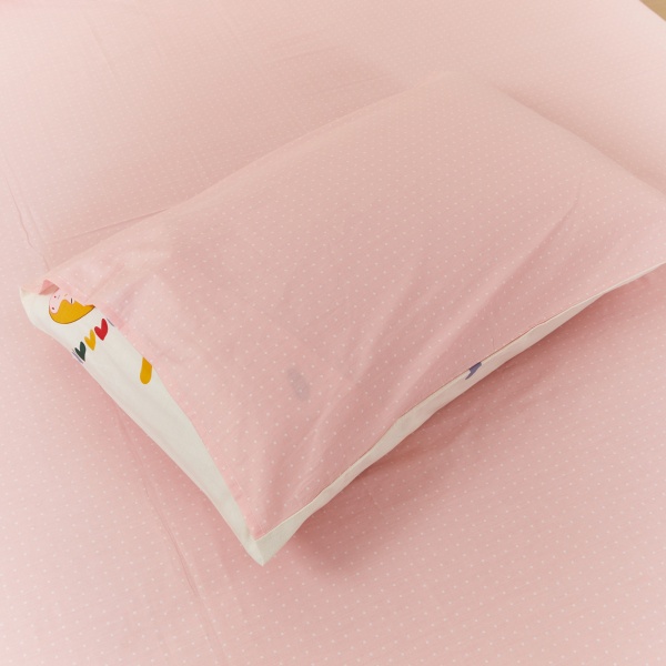 Комплект постельного белья Donuts 1,5 розовый с белым La Nuit 