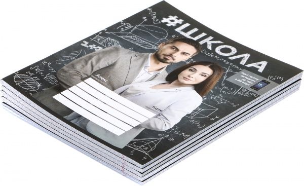 Комплект тетрадей 48 листов в клетку #ШКОЛА