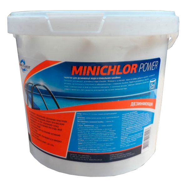Таблетки для дезінфекції води Minichlor Power 5 кг Power of Water