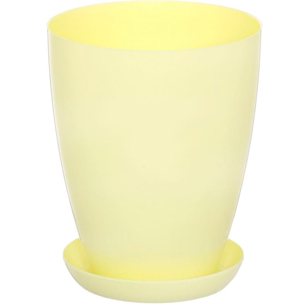 Горшок цветочный Омела 12 см желтый