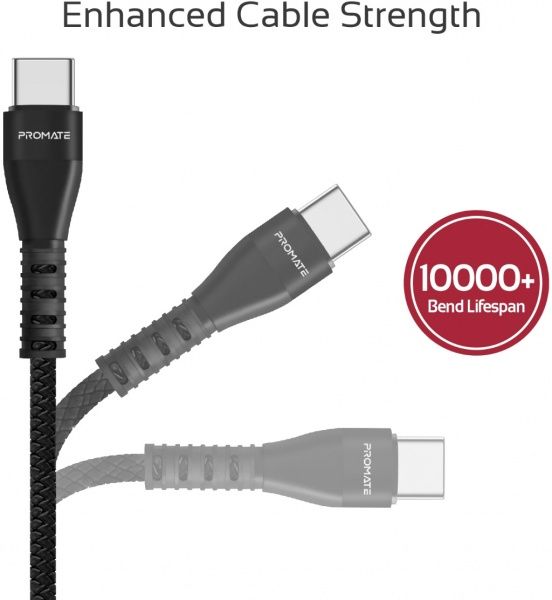 Кабель Promate USB Type-C – USB 1,2 м чорний (vigoray-c.black) 