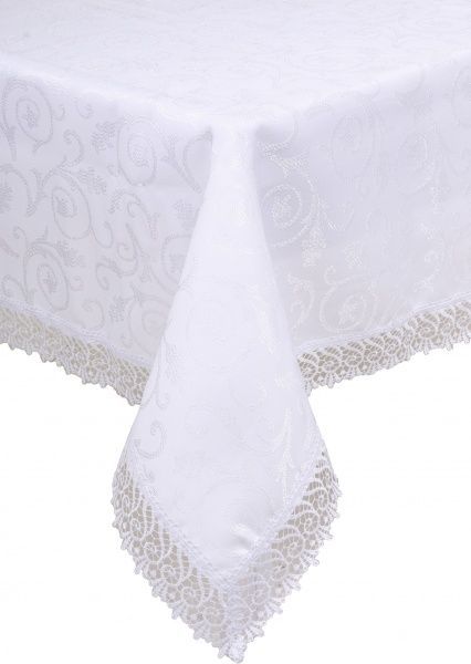 Скатерть с салфетками KDK 160x220 см белый Karna 