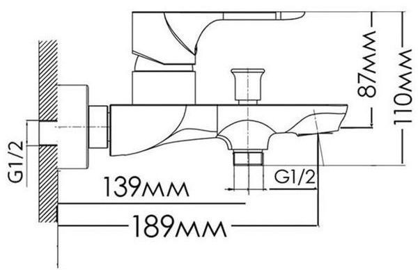 Смеситель для ванны Mixxen ТИТАН NNH1041