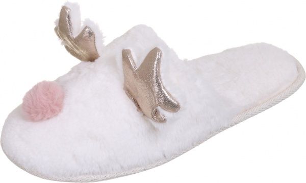 Тапки домашние La Nuit Олени р. 40 молочный 