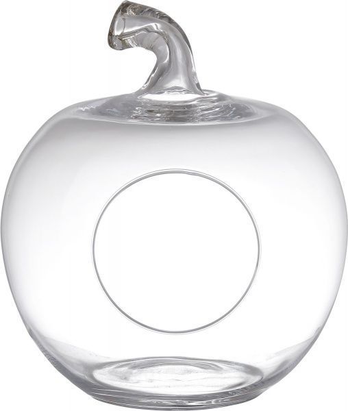 Ваза стеклянная прозрачная Яблоко 20,5х23 см Wrzesniak Glassworks