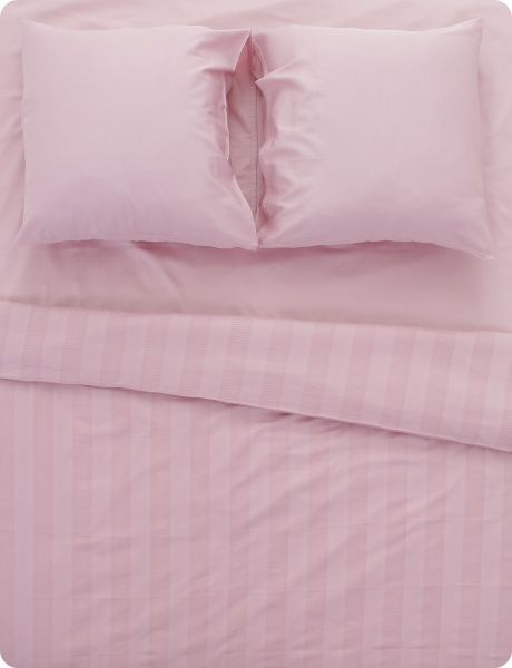 Комплект постельного белья Emboss 2 пудровый Sesli Tekstil 
