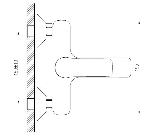 Смеситель для душа Koller Pool Kvadro Start (KS0100)