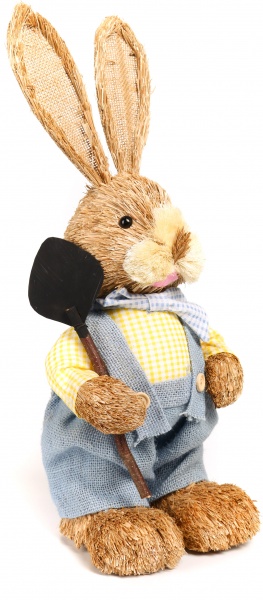 Декорация пасхальная Зайчик/Зайчик садоводы 46 см в ассортименте (Epi-LX2019-2814-15)