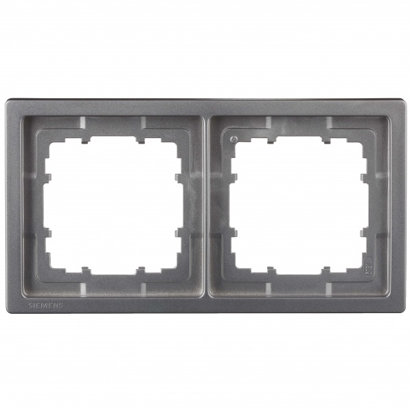 Рамка двойная Siemens Style платина металлик 5TG13221