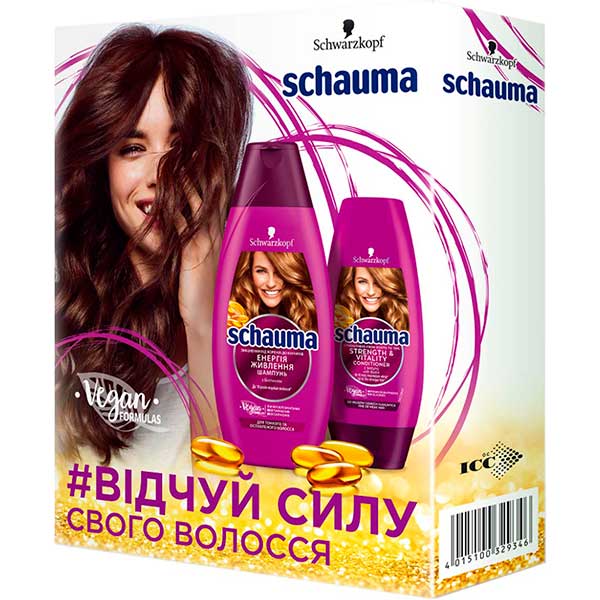 Подарочный набор Schauma Энергия питания Шампунь 400 мл + Кондиционер 200 мл