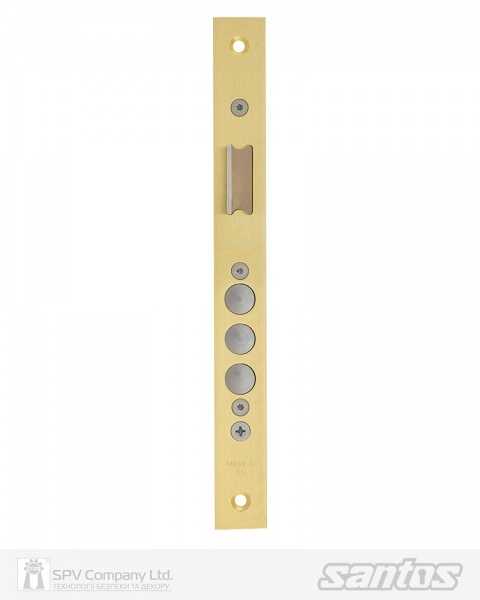 Дверний замок вхідний SANTOS 985 PB UNIV BS45 мм 85 мм матова латунь