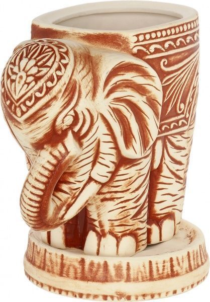 Кашпо керамічне Слон М фігурний 1,8л бежевий із коричневим 