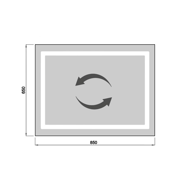 Зеркало со встроенной подсветкой Мойдодыр Olive 65x85/85x65 