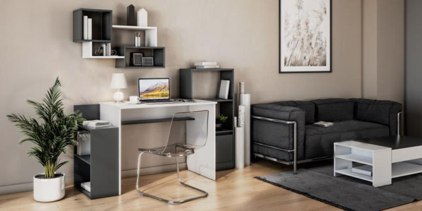 Полиця Грейд Мікс Преміум 850x550x250 мм графіт/німфея альба 