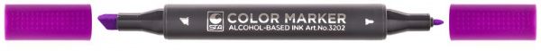 Маркер художній STA 3202 двосторонній 0.7 / 1-7 мм STA3202-81 фіолетовий насичений 