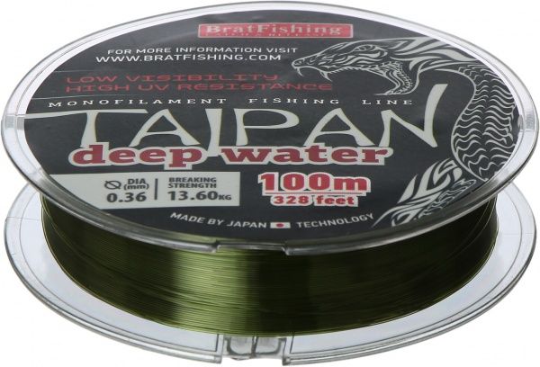 Леска BratFishing Taipan Deep water НС0003895 100м 0,36мм 13,6кг