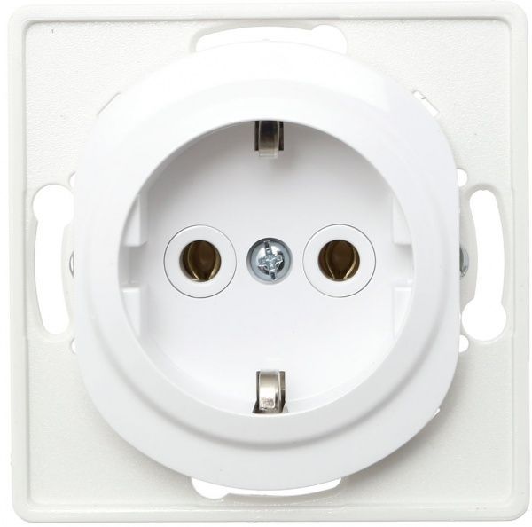 Розетка с заземлением Aling-Conel Eon без шторок белый E630.0