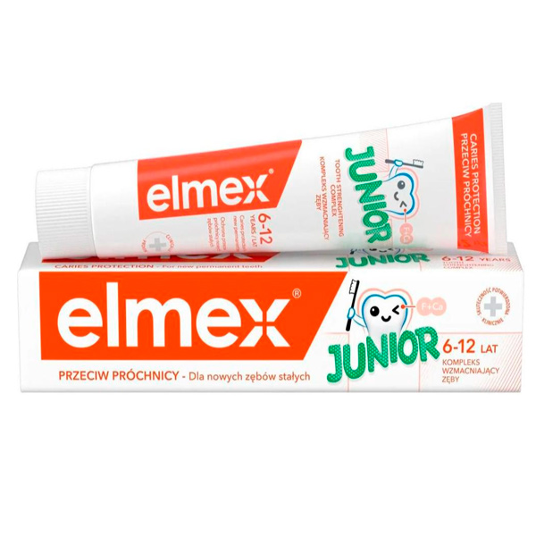 Зубная паста Elmex Junior для детей 6-12 лет от кариеса 75 мл