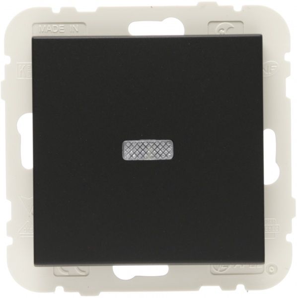 Вимикач одноклавішний Efapel Logus з підсвіткою 10 А 250В чорний 21012 TPM