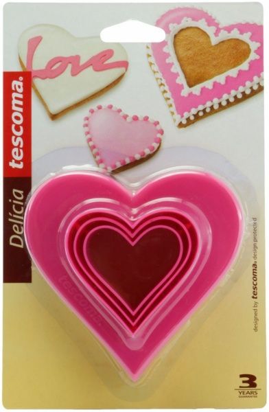 Формочки двосторонні Delicia Сердечки 6 розмірів 630862 Tescoma